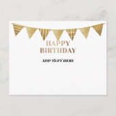 Happy Birthday Template Einladungspostkarte (Vorderseite)