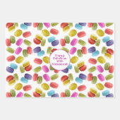 Happy Birthday Template farbenfrohe Macaron Cookie Geschenkpapier Set (Vorderseite 2)