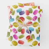 Happy Birthday Template farbenfrohe Macaron Cookie Geschenkpapier Set (Beispiel)