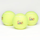 Happy Birthday Tennis Balls Baby Bears Party Tennisbälle (Multi)