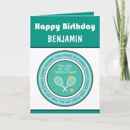 Happy Birthday 🎾 Tennis 💚 Birthday 🎉 Card Karte