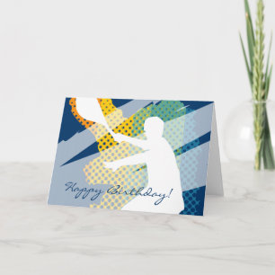 Happy Birthday Tennis Card für Männer und Jungen Karte