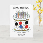 Happy Birthday Tennis Ping Pong Karte (Gelbe Blume)