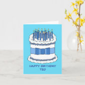 Happy Birthday Teo Karte (Gelbe Blume)