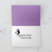 Happy Birthday Text and Gold Confetti Card Karte (Innenseite)