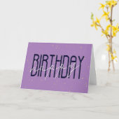 Happy Birthday Text and Gold Confetti Card Karte (Gelbe Blume)