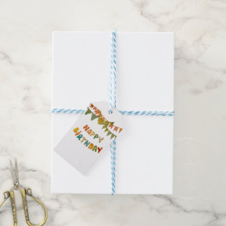 Happy Birthday Text Flags niedlich farbenfroh Geschenkanhänger