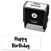 Happy Birthday Text Herz Icon für Handwerk Permastempel (Beispiel)