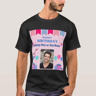 Happy Birthday Text Image wünscht Men Boys T-Shirt