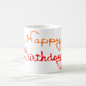 Happy Birthday Text Kaffeetasse (Mittel)