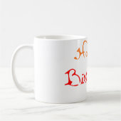 Happy Birthday Text Kaffeetasse (Links)