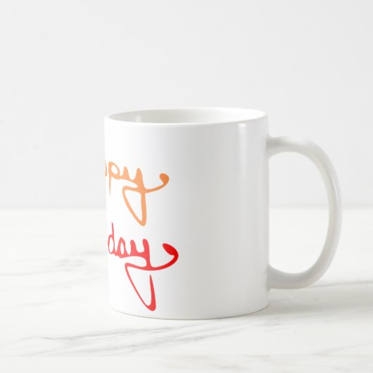 Happy Birthday Text Kaffeetasse (Rechts)