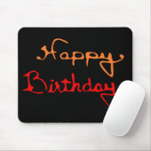 Happy Birthday Text Mousepad (Mit Mouse)