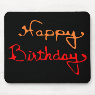 Happy Birthday Text Mousepad