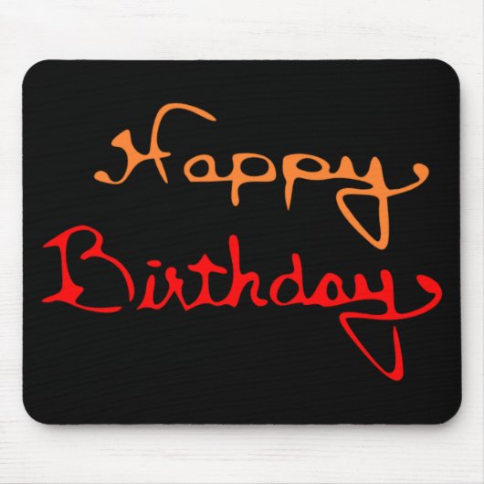 Happy Birthday Text Mousepad (Vorne)