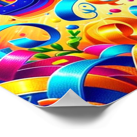 Happy Birthday Text Poster (Ecke)