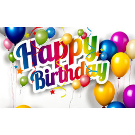 Happy Birthday Text Runder Aufkleber