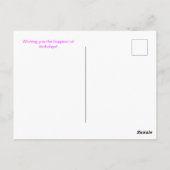 Happy Birthday Tied mit Bow Birthday Card Postkarte (Rückseite)