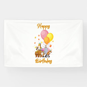Happy Birthday Tier Kollektion 3x5 Vinylbanner Banner