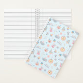 Happy Birthday Tiere Blau Notizblock (Innen)