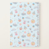 Happy Birthday Tiere Blau Notizblock (Rückseite)