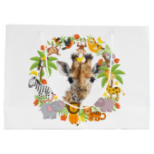 Happy Birthday Tiere Große Geschenktasche Geschenktüte (Rückseite)