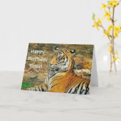 Happy Birthday Tiger Karte (Gelbe Blume)