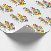 Happy Birthday Tiger Wrapping Paper Geschenkpapier (Ecke)