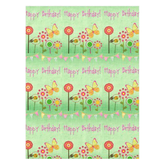 Happy Birthday Tischdecke (Vorderseite)