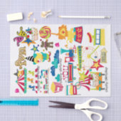 Happy Birthday Tissue Carnival Circus Seidenpapier (Handwerk)