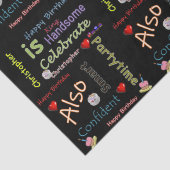 Happy Birthday Tissue Christopher Seidenpapier (Detail)