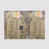 Happy Birthday Tissue Construction Tools Seidenpapier (Vorderseite)