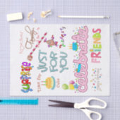 Happy Birthday Tissue Friends FamilyÜberraschung Seidenpapier (Handwerk)