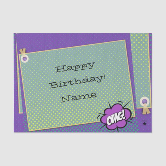 Happy Birthday Tissue - HAMbWG Seidenpapier (Vorderseite)