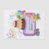 Happy Birthday Tissue Hippopotamus Seidenpapier (Vorderseite)