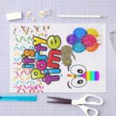 Happy Birthday Tissue It's Party Time Candle Seidenpapier (Handwerk)