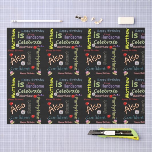 Happy Birthday Tissue Matthew Seidenpapier (Handwerk)