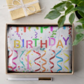 Happy Birthday Tissue Paper Confetti Seidenpapier (Geschenk)