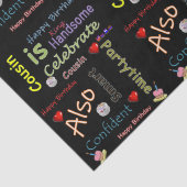 Happy Birthday Tissue Paper Cousin Seidenpapier (Detail)