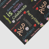 Happy Birthday Tissue Paper Daughter Seidenpapier (Detail)