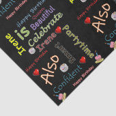 Happy Birthday Tissue Paper Irene Seidenpapier (Detail)