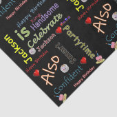 Happy Birthday Tissue Paper Jackson Seidenpapier (Detail)