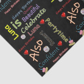 Happy Birthday Tissue Paper Luna Seidenpapier (Detail)