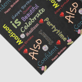 Happy Birthday Tissue Paper Madison Seidenpapier (Detail)