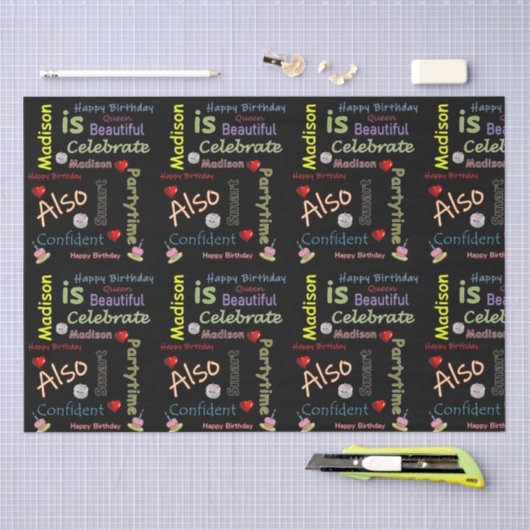 Happy Birthday Tissue Paper Madison Seidenpapier (Handwerk)