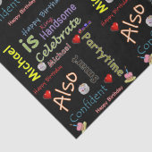 Happy Birthday Tissue Paper Michael Seidenpapier (Detail)