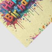 Happy Birthday Tissue Paper – Multicolor Typograph Seidenpapier (Detail)