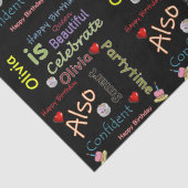 Happy Birthday Tissue Paper Olivia Seidenpapier (Detail)