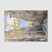 Happy Birthday Tissue Paper Paris Frankreich Seidenpapier (Vorderseite)