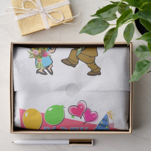 Happy Birthday Tissue Paper Party Time Seidenpapier (Geschenk)